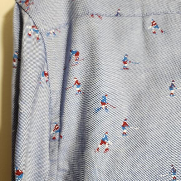 Basic Zara Man hockey player print button front long sleeve shirt men's size M - Picture 8 of 10